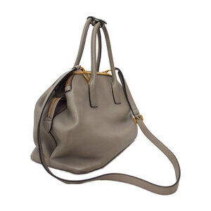 Prada argilla tote leather bag taupe Shoulder Vitello gray Daino